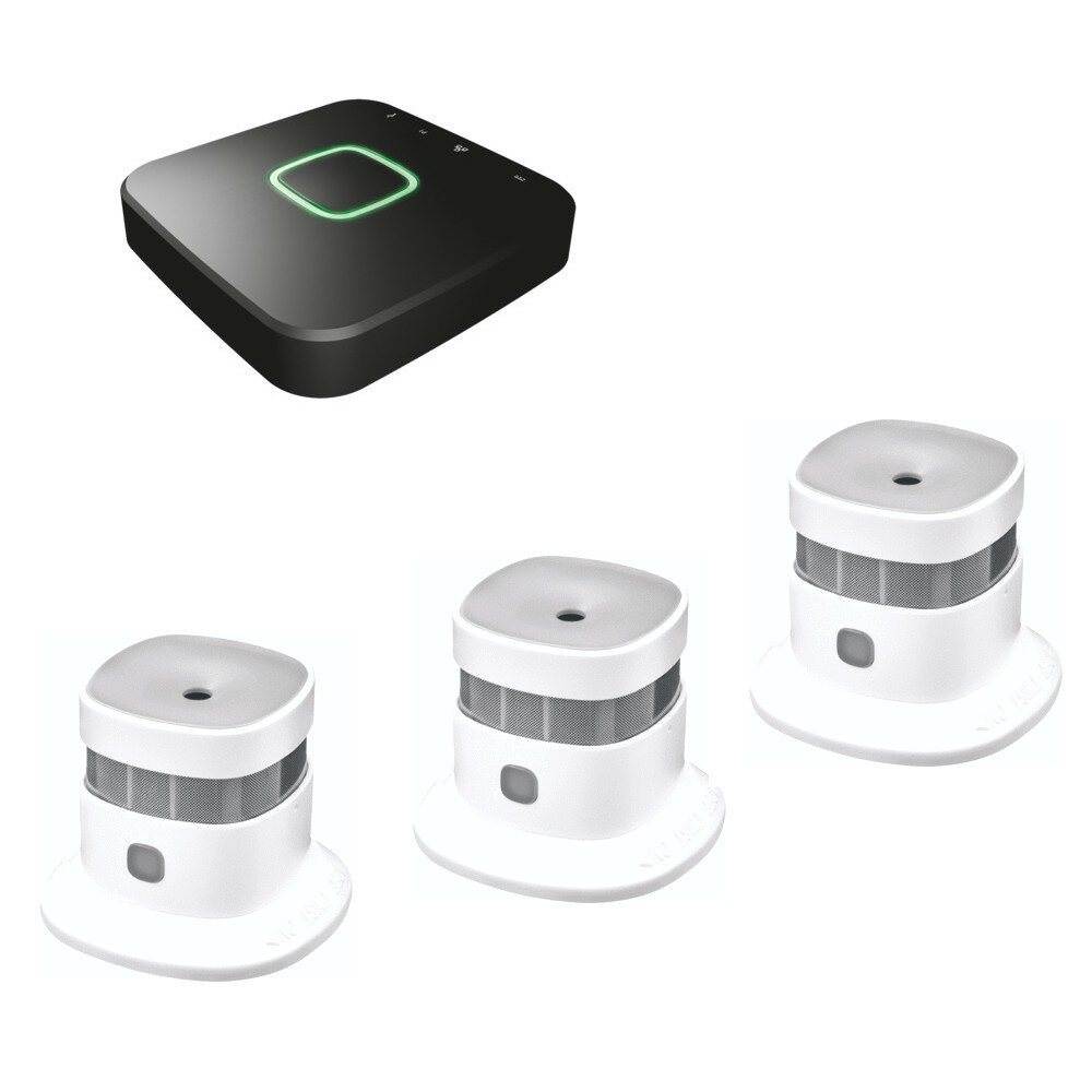 KlikAanKlikUit Set ICS-2000 + 3 x Draadloze Rookmelder