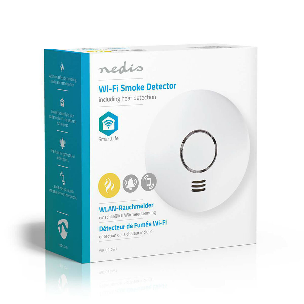Wi-Fi Rookmelder op 2 x AA batterijen