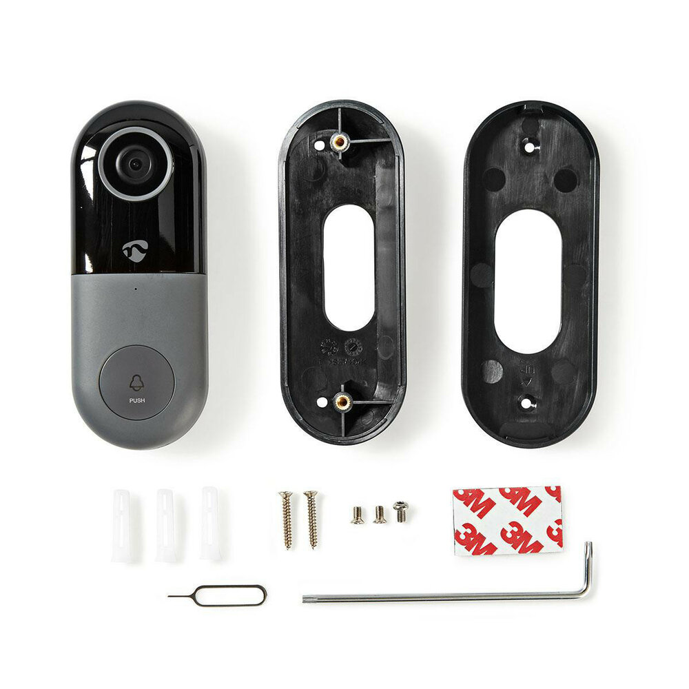 -Fi Smart Videodeurbel. Bediening via App. microSD-Sleuf. HD 720p