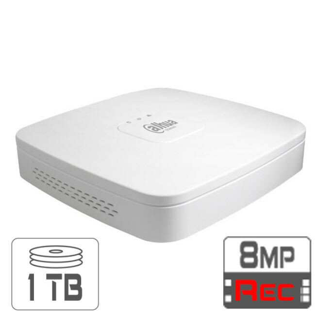 Dahua 4-poorts netwerk disk met 1TB HD