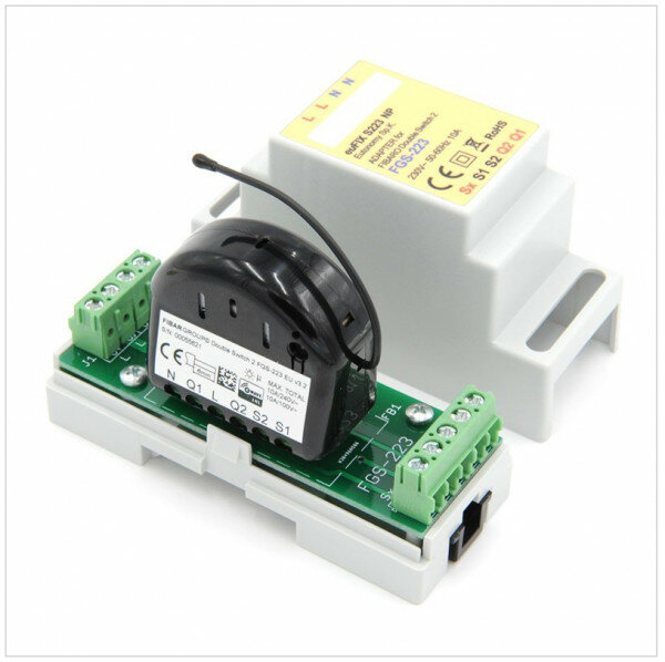 euFIX S223 voor FGS-223 Fibaro switch 2 x 1.5kW - geen knopjes
