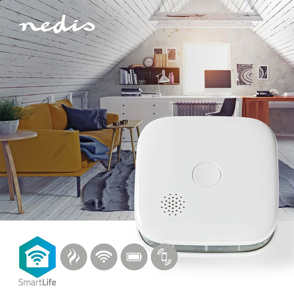 Wi-Fi Rookmelder | max batterijduur 24 maanden