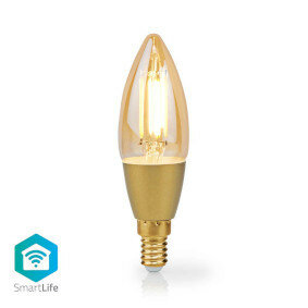 Wi-Fi SmartLife LED Filamentlamp | E14 | 470 lm | 4.9 W | Warm Wit | 1800 - 3000 K | Glas | Kaars