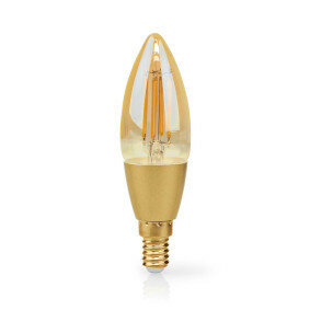 Wi-Fi SmartLife LED Filamentlamp | E14 | 470 lm | 4.9 W | Warm Wit | 1800 - 3000 K | Glas | Kaars