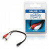 Stereo Audiokabel 2x RCA Male - 3.5 mm Female 0.20 m Zwart