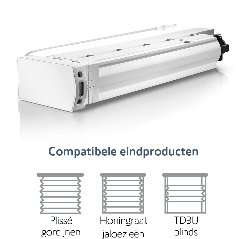 Somfy Motor voor horizontale pliss&eacute;s | CORD LIFT 45 WF RTS LI-ION