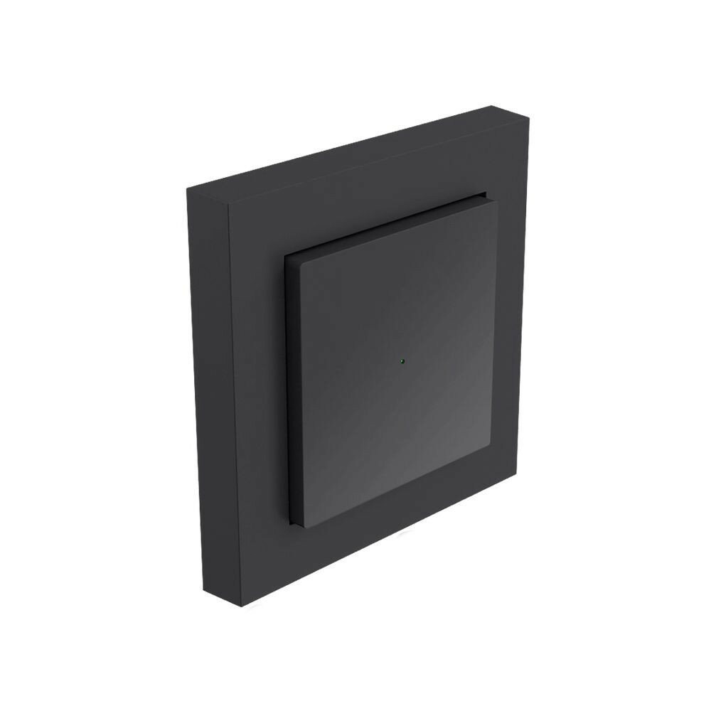 Wandschakelaar Z-Push - Zwart mat - Heatit- Zwave