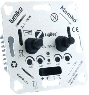 Lumiko dubbele LED dimmer zigbee