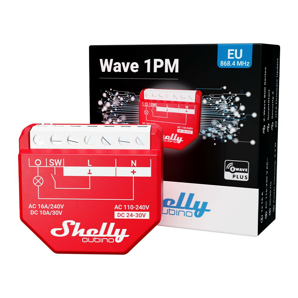 Shelly Qubino Wave 1PM - inbouwschakelaar