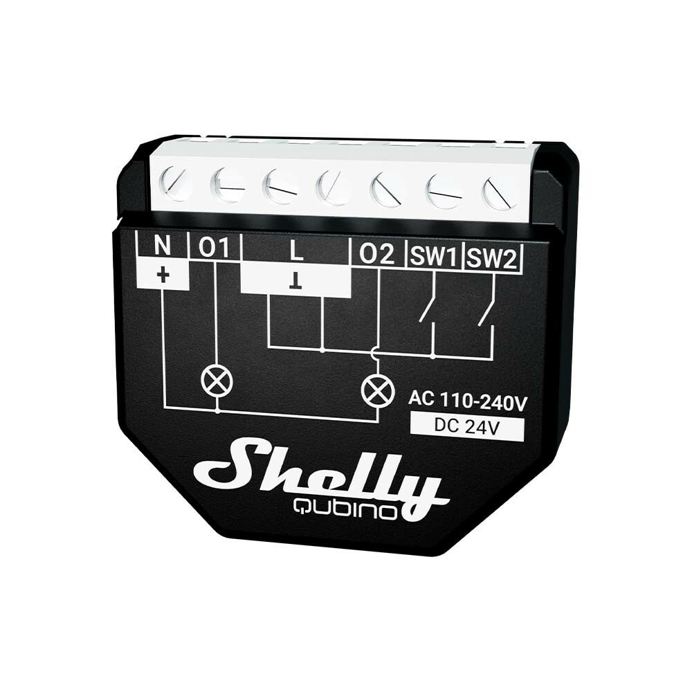 Shelly Qubino Wave 2PM - dubbele inbouwschakelaar