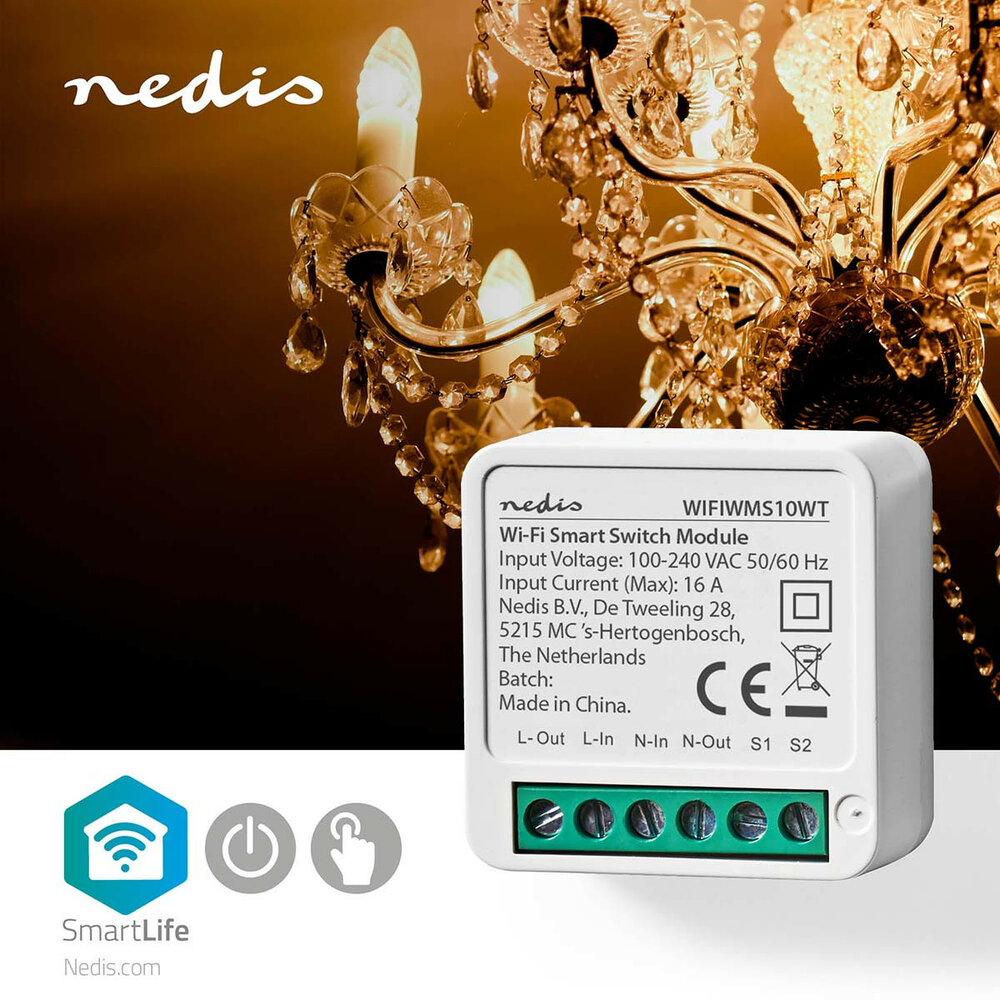 Wi-Fi smart switch inbouw - 16 A