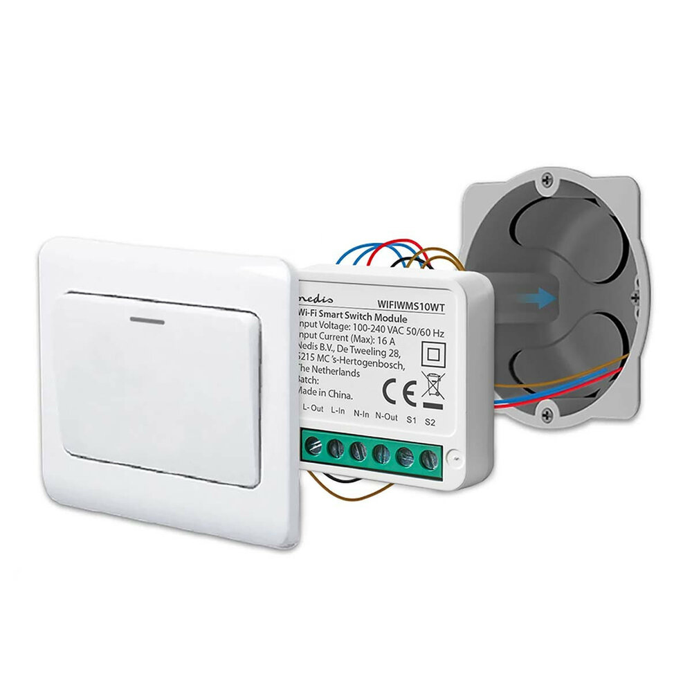Wi-Fi smart switch inbouw - 16 A