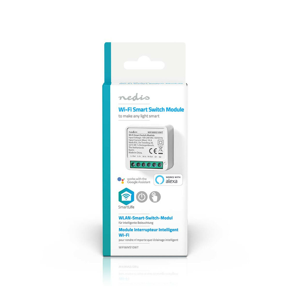 Wi-Fi smart switch inbouw - 16 A