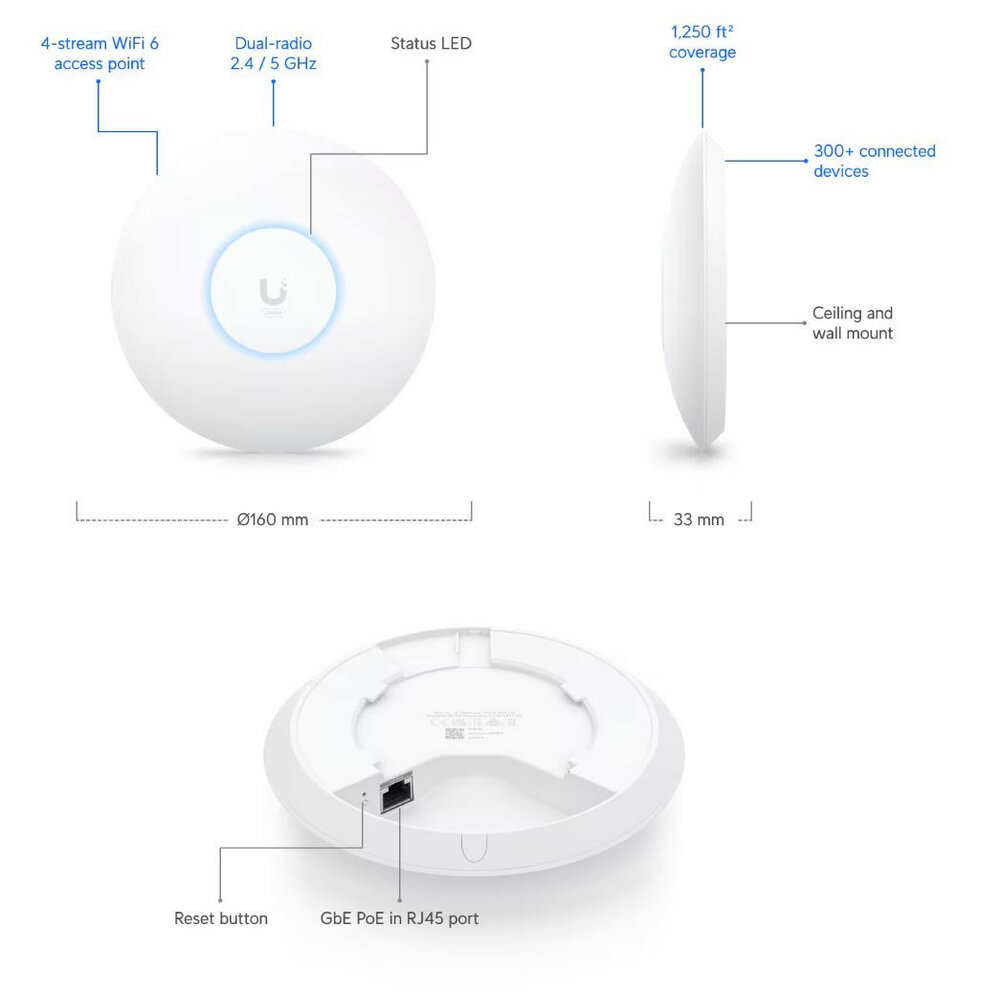 Unifi - Wifi Access Point - U6 plus