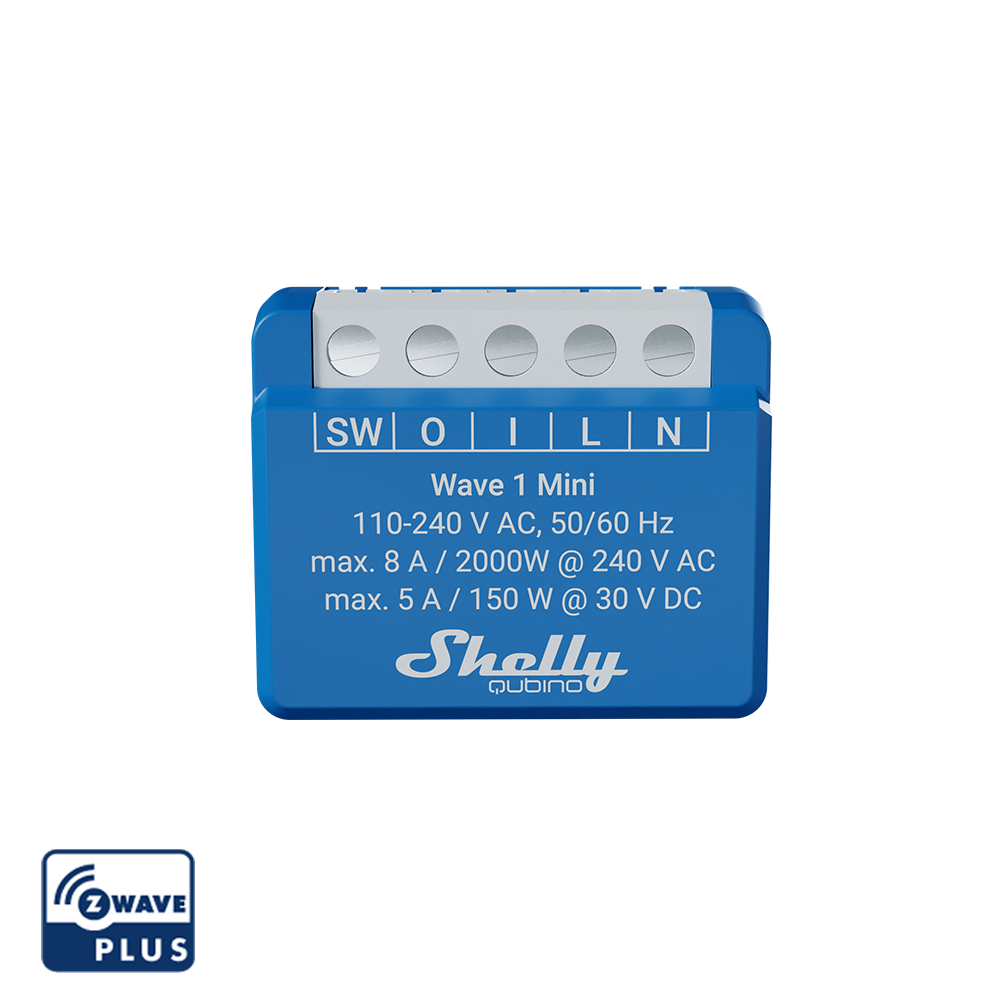 Shelly Qubino Wave 1 mini - module met potentiaalvrije uitgang