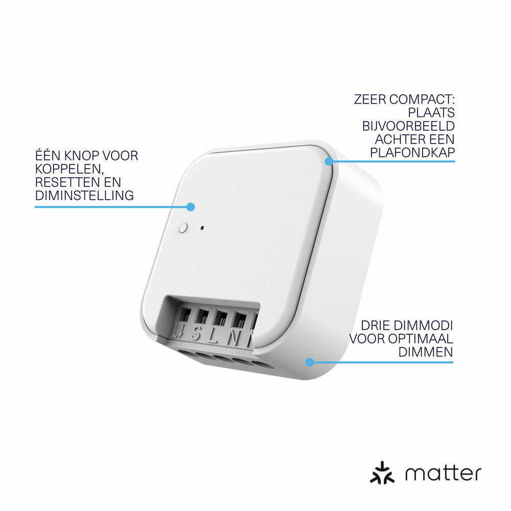 Klikaanklikuit Matter inbouwdimmer | Matter en 433 Mhz| MACM-250