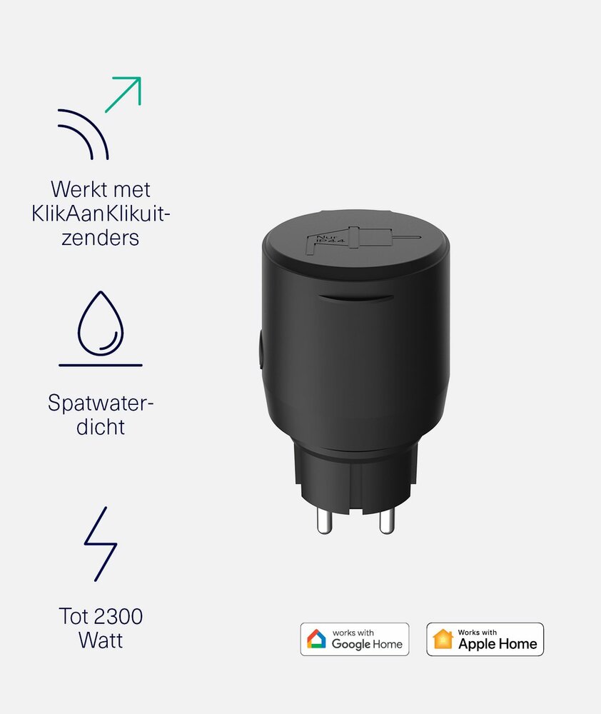 Klikaanklikuit Matter stekkerschakelaar voor buiten | Matter en 433 Mhz| MAGC-2300