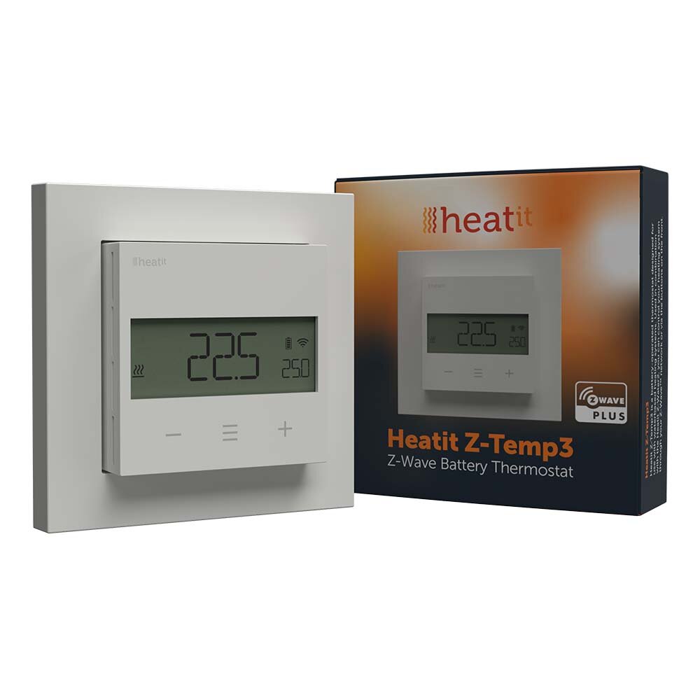 Heatit Z-Temp3 | Draadloze Z-Wave Thermostaat voor Slimme Verwarming