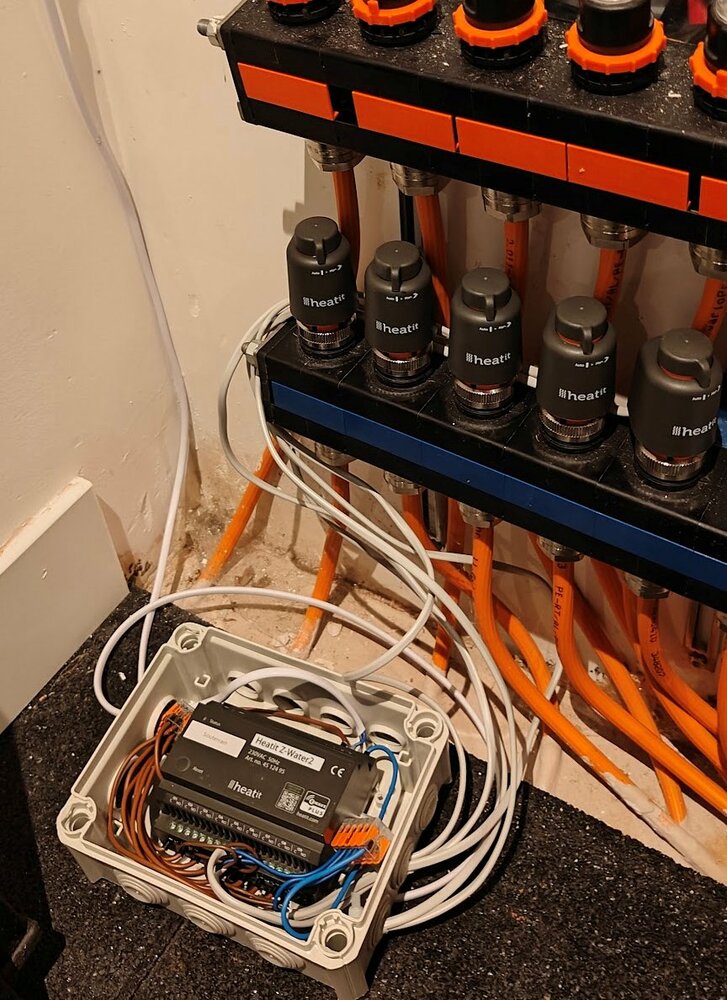 Complete draadloze vloerverwarmingset voor 6 zones