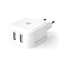 Lader 2-Uitgangen 4.8 A 2x USB Wit