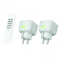 Set Compacte Stopcontact Dimmers  (met 2 x dimmer led, halogeen, gloei)  ACC-250R