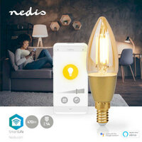 Wi-Fi SmartLife LED Filamentlamp | E14 | 470 lm | 4.9 W | Warm Wit | 1800 - 3000 K | Glas | Kaars