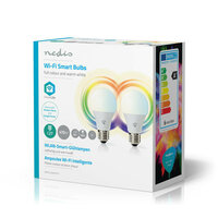 Wi-Fi smart LED-lamp | Full-Colour en warm -wit | E27 | 2-Pack