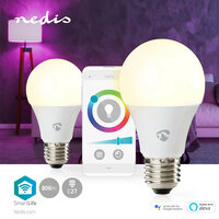 Wi-Fi smart LED-lamp | Full-Colour en warm tot koel wit | E27 | 2-Pack