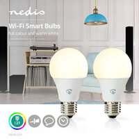 Wi-Fi SmartLife Multicolour Lamp | E27 | 470 lm | 6 W | RGB / Warm Wit | A60 | 2 Stuks