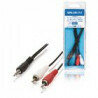 Stereo Audiokabel 3.5 mm Male - 2x RCA Male 1.00 m Zwart