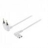 Euro Stroomkabel Euro Male - IEC-320-C7 3.00 m Wit