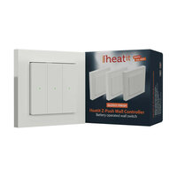 Wandschakelaar Z-Push - RAL9003 Glossy - Heatit- Zwave