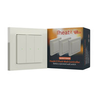 Wandschakelaar Z-Push - RAL9010 Glossy - Heatit- Zwave