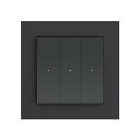 Wandschakelaar Z-Push - Zwart mat - Heatit- Zwave