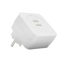 Multifunctionele range extender met 2 USB poorten
