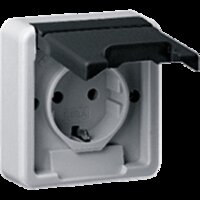 Gira, wandcontactdoos opbouw, spatwaterdicht