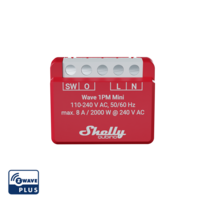 Shelly Qubino Wave 1 PM mini - module met potentiaalvrije uitgang en energiemeting