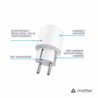 Klikaanklikuit Matter stekkerdimmer | Matter en 433 Mhz| MACC-200