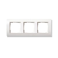 Gira Afdekraam Standard 55, brede uitvoering, speciaal voor gootinstallatie zuiver wit mat studio-variant