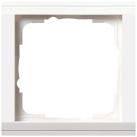 Gira Afdekraam Standard 55, brede uitvoering, speciaal voor gootinstallatie zuiver wit mat detail-variant