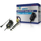 Universele AC Stroom Adapter 3 VDC / 4.5 VDC / 5 VDC / 6 VDC / 7.5 VDC / 9 VDC / 12 VDC 1000 mA