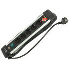 Stekkerdoos Premium-Alu-Line 6-Wegs 3.00 m Aluminium/Zwart - Geaard