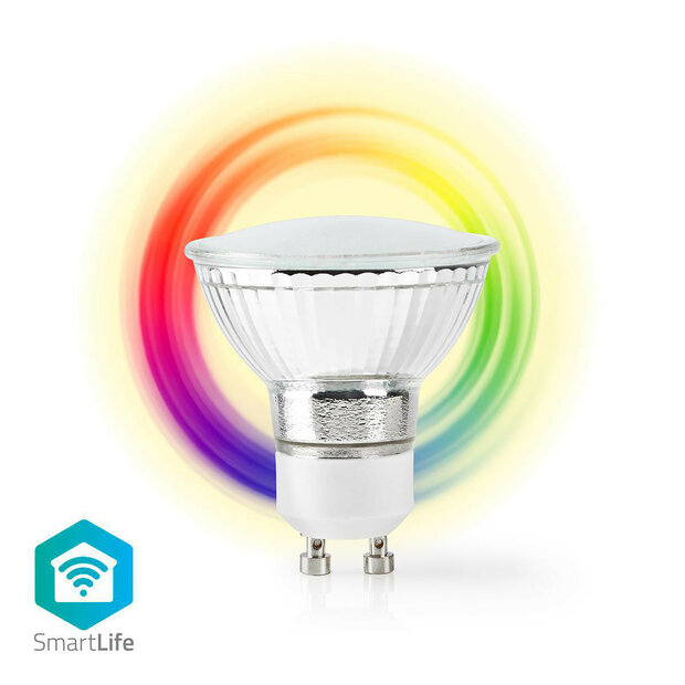 Wi-Fi smart LED-lamp | Full-Colour en Warm-Wit | GU10-PAR16