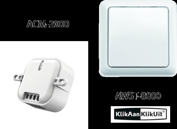 Klikaanklikuit Schakel inbouwset - AWST-8800 + ACM-2000