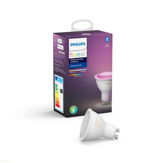 Philips HUE wit en kleur lamp, single bulb GU10