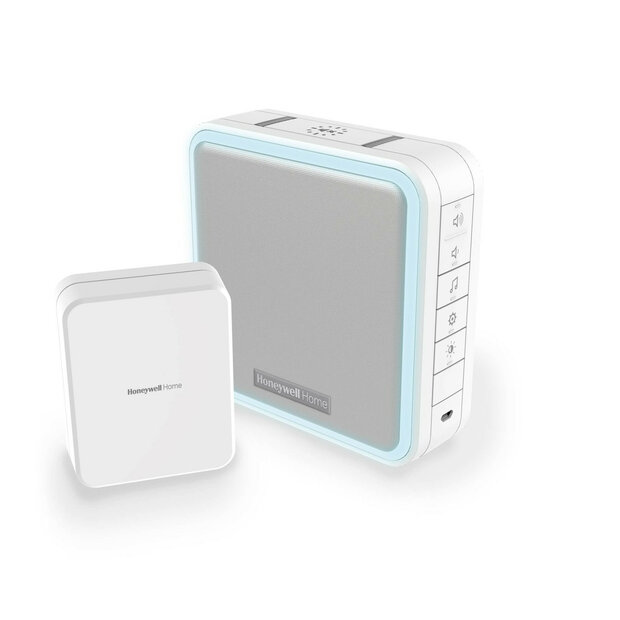 Honeywell Draadloze draagbare deurbel met zender aan bestaande deurbel - Wit