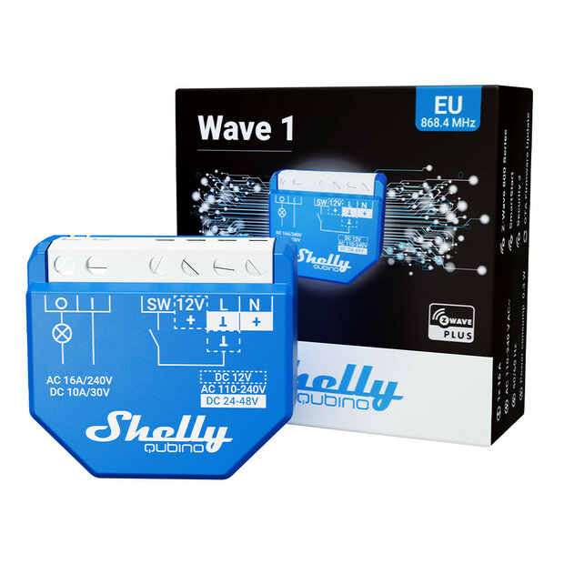 Shelly Qubino Wave 1 - module met potentiaalvrije uitgang