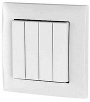 XCOMFORT Wandschakelaar universeel 55 mm, 4-voudig, Wit