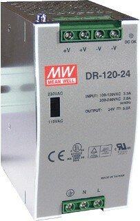 Gordijn 24VDC DIN-rail voeding 5A