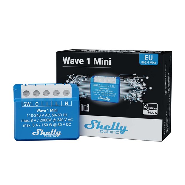 Shelly Qubino Wave 1 mini - module met potentiaalvrije uitgang